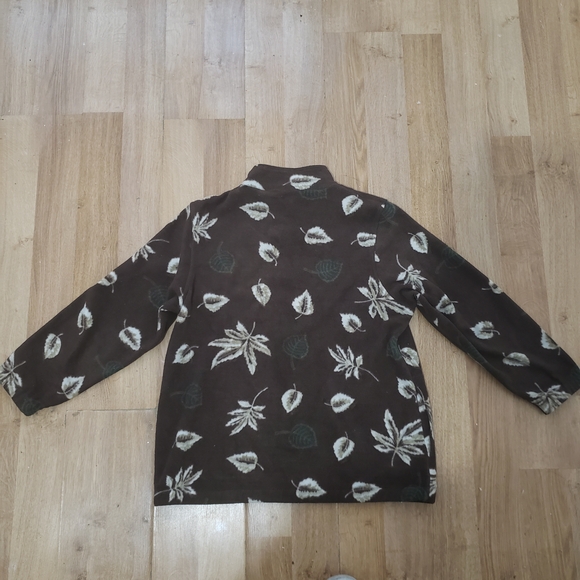 Unisex Brown Leaf Pattern Jacket - Picture 4 of 4
